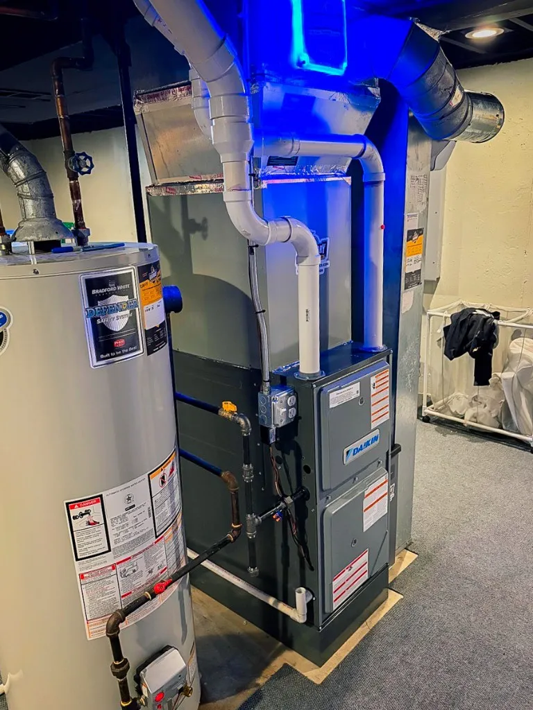 Daikin furnace and Bradford White water heater installation by Legendary Service